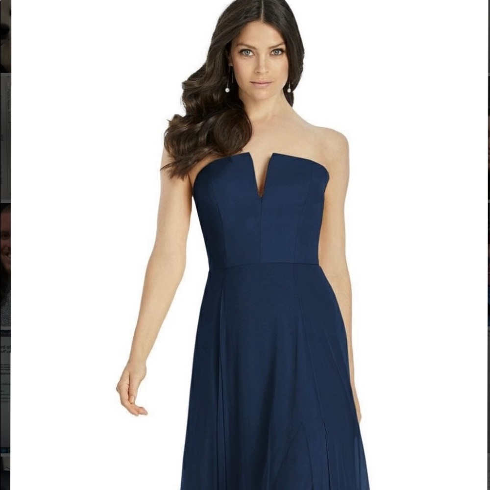 Dessy Collection Strapless Gown